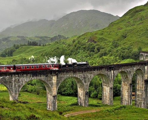 Glenfinnan Viaduct and the Hogwarts Express